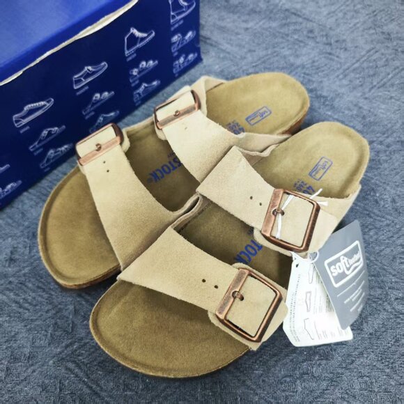 NEW 🍔Birkenstock Arizona • Latte Cream• Narrow Fit • Contoured Footbed - Picture 3 of 4